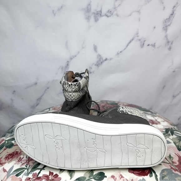 Joie | Devon Perforated Grey Suede High-Top Sneaker | 41 (11) - Picture 11 of 15